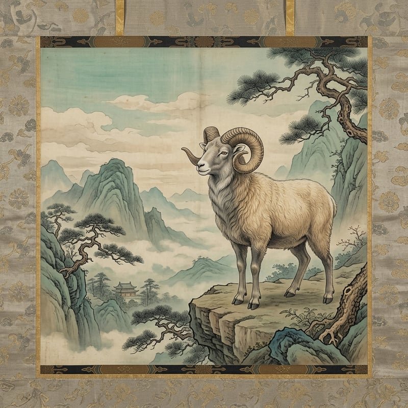 Traditional Chinese Zodiac artwork · Goat