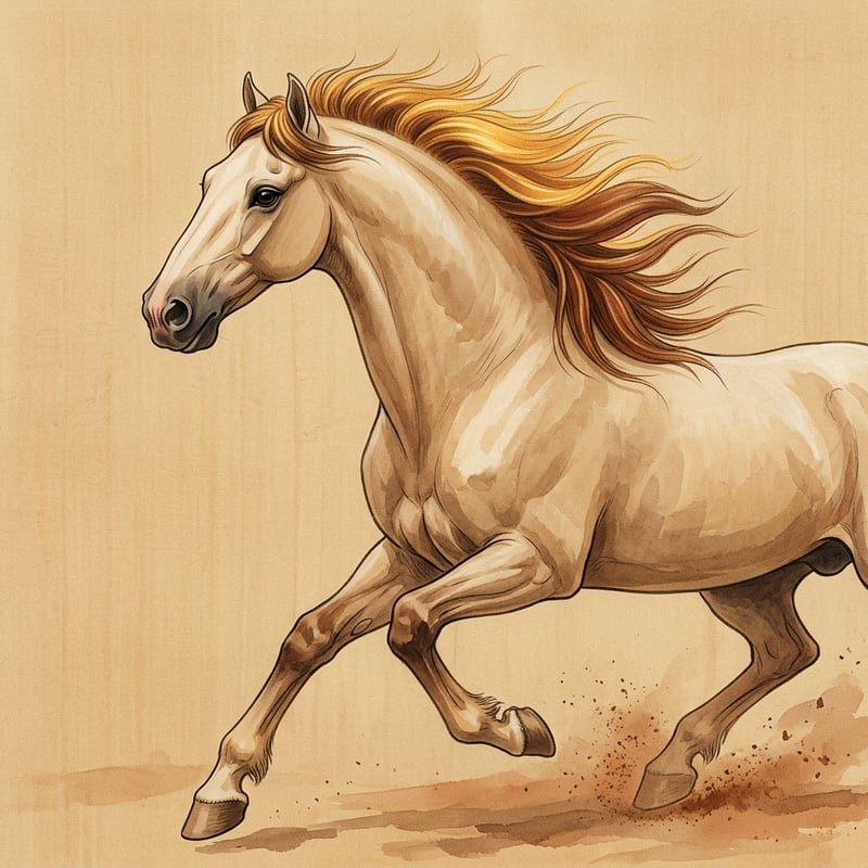Traditional Chinese Zodiac artwork · Horse