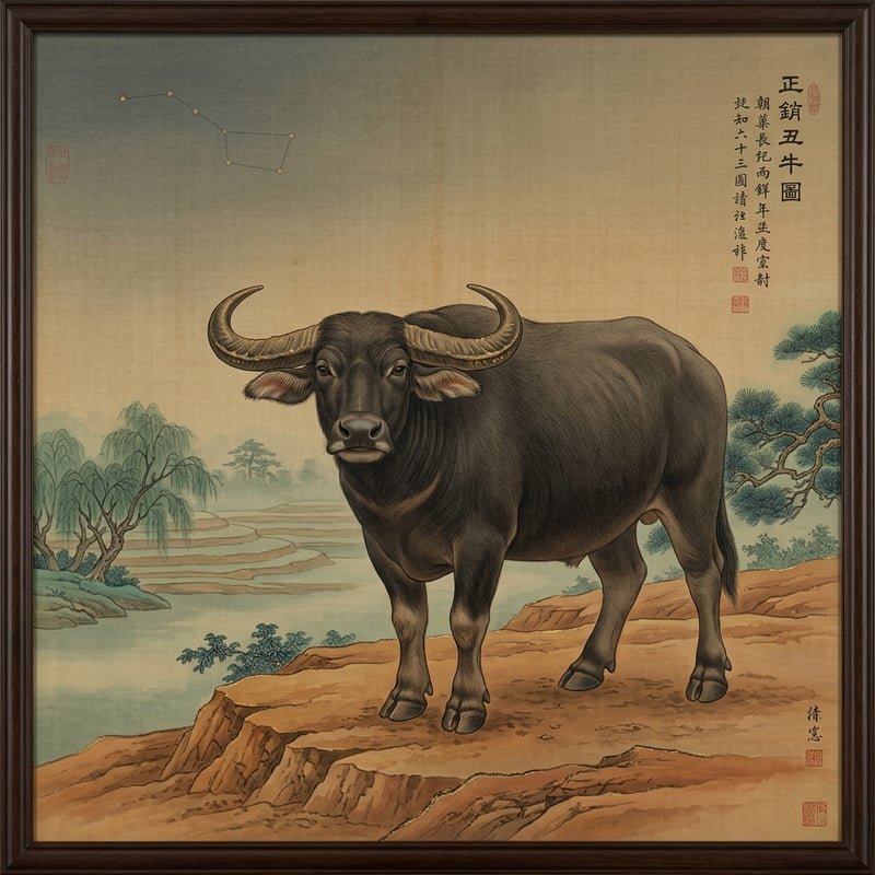 Traditional Chinese Zodiac artwork · Ox