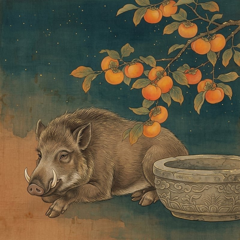 Traditional Chinese Zodiac artwork · Pig