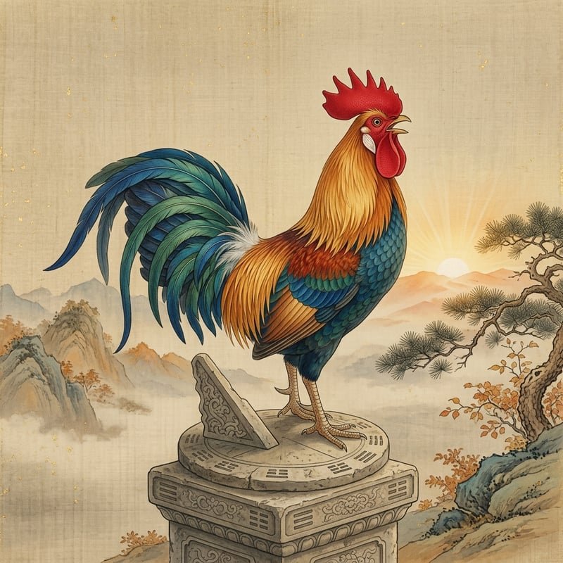 Traditional Chinese Zodiac artwork · Rooster