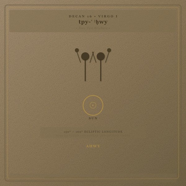 Número do Decanato 16: tpy-ꜥ ꜣḥwy - Virgem