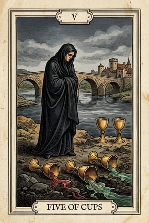 Fünf der Kelche