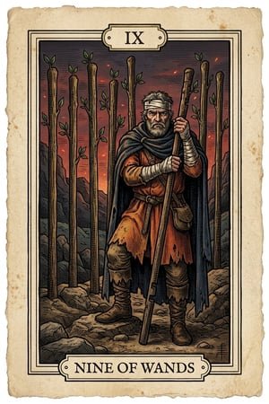 Neun der Stäbe