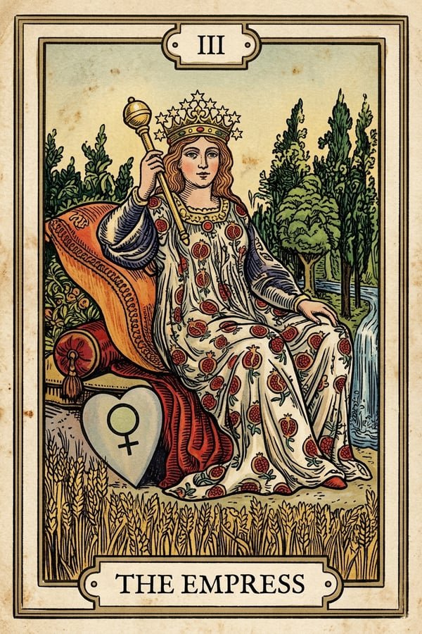 Traditional copperplate engraving: The Empress