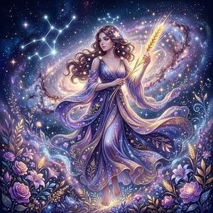 Virgo Zodiac Illustration